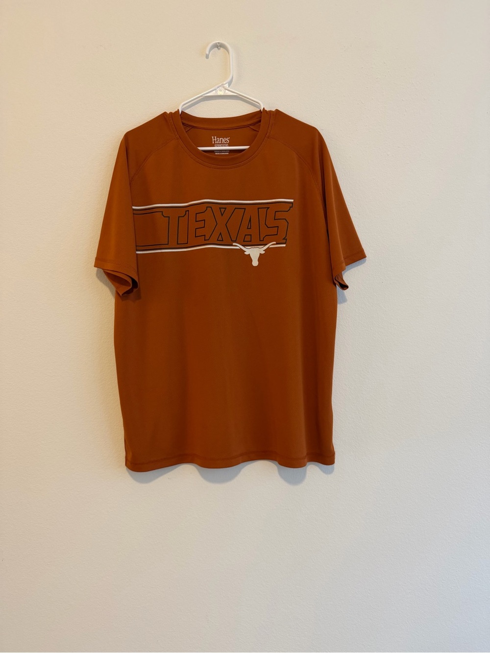 Hanes Men's Texas Short-Sleeve Tee - Burnt Orange with White Accent